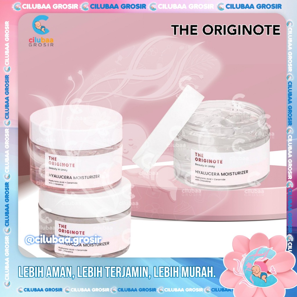 The Originote Hyalucera Moisturizer Gel 50mL || Pelembab Wajah Memperbaiki Skin Barrier dan Primer M