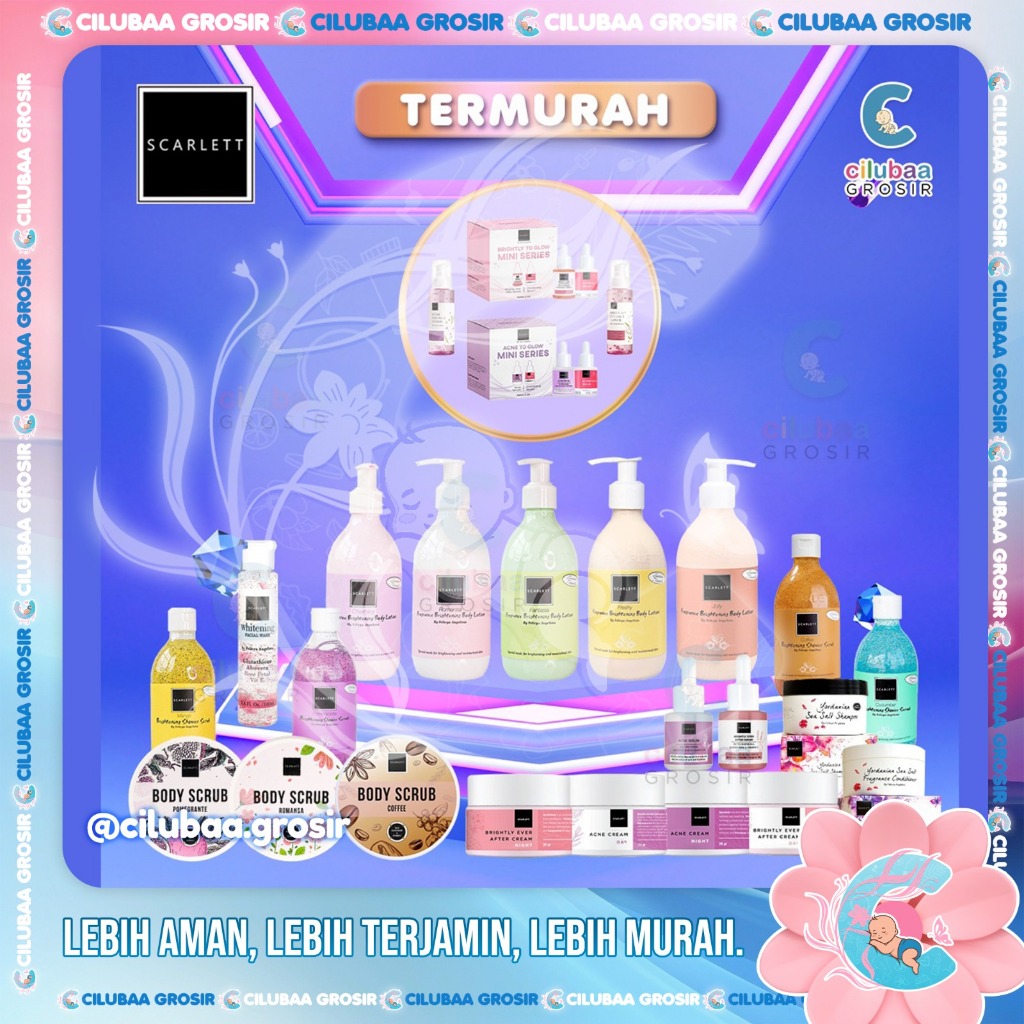 [ BPOM SALE ] SCARLETT Whitening Scrub | Lotion | Facial Wash Scarlet Whitening