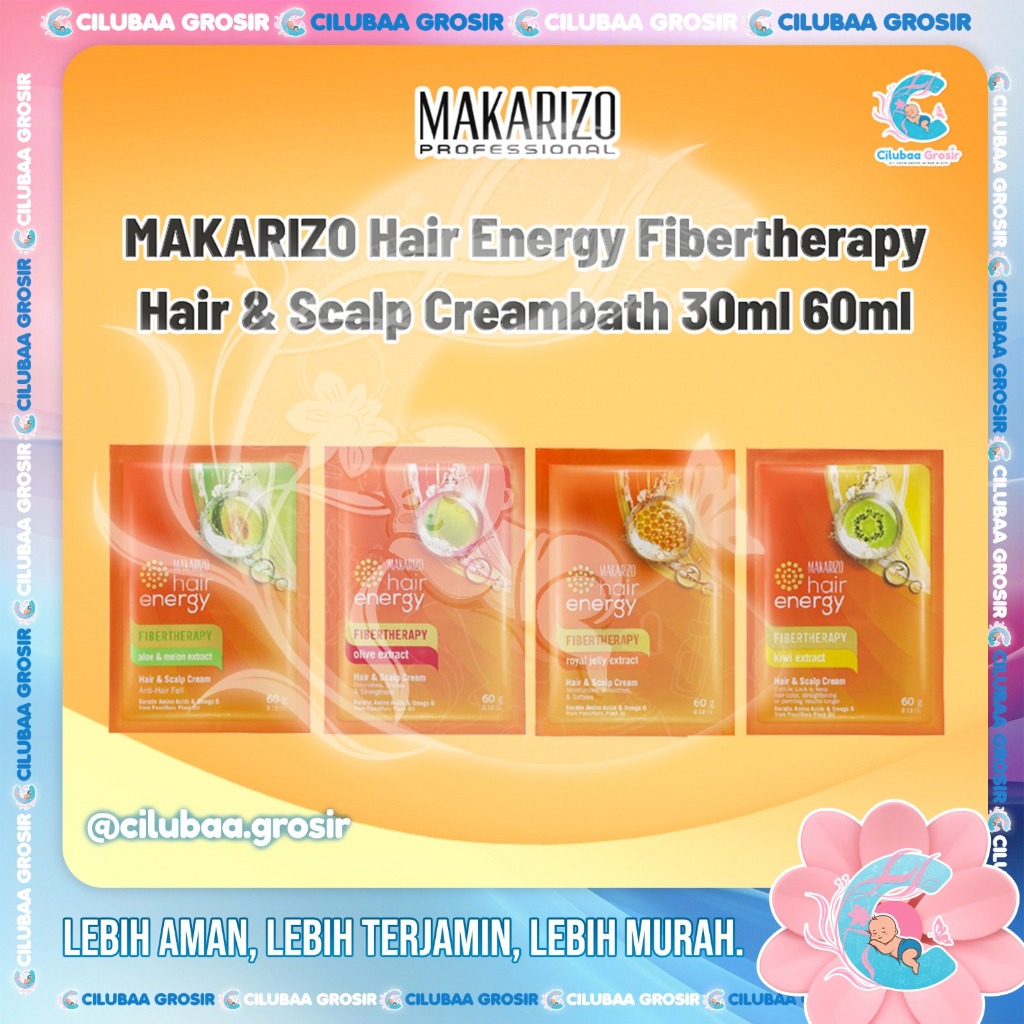 Makarizo Hair Energy Hair & Scalp Creambath Fibertherapy 30 60ml Sachet | Makarizo Fibertherapy