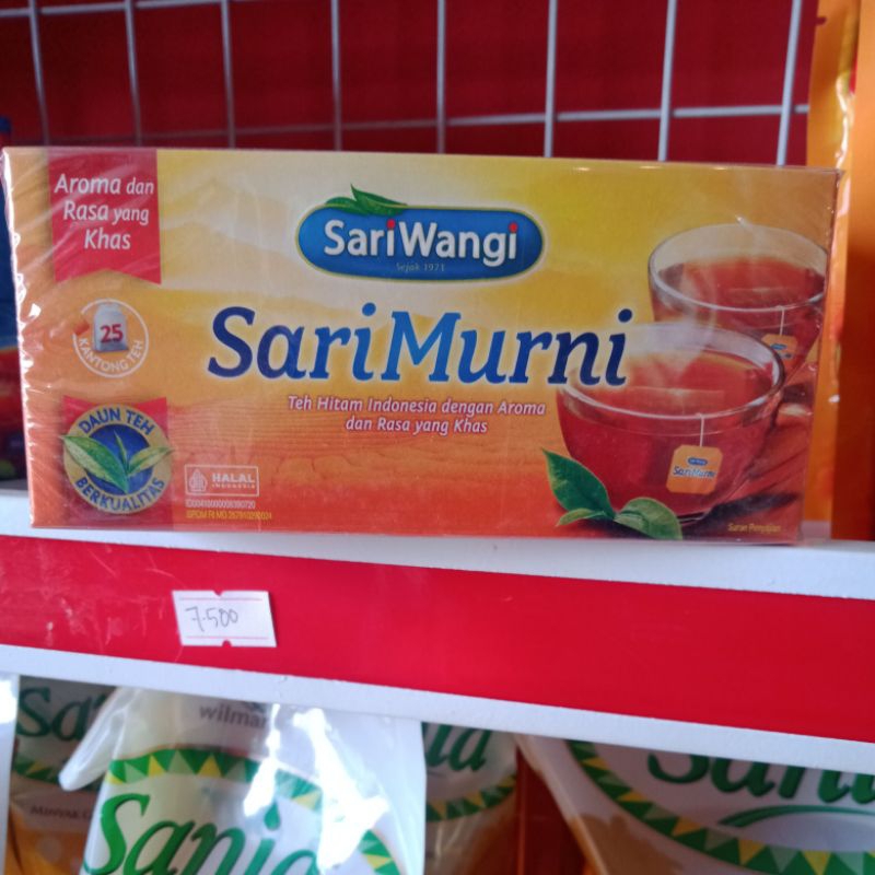 

teh celup sariwangi sarimurni isi 25 teh kantong sari wangi