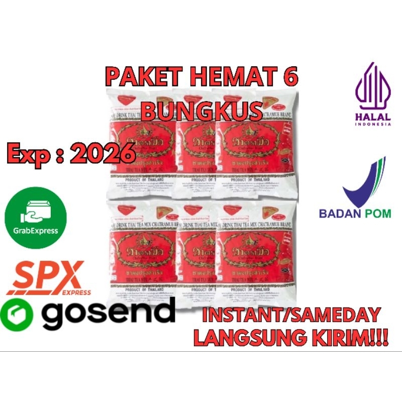 

CHATRAMUE THAI TEA ORIGINAL SUDAH BPOM HALAL PAKET HEMAT 6 BUNGKUS