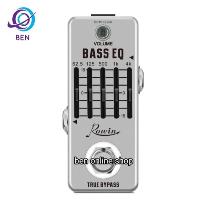 Pedal Efek Bass Equalizer Gitar Bass EQ Equalizer Rowin Bass EQ Rowin LEF-317B