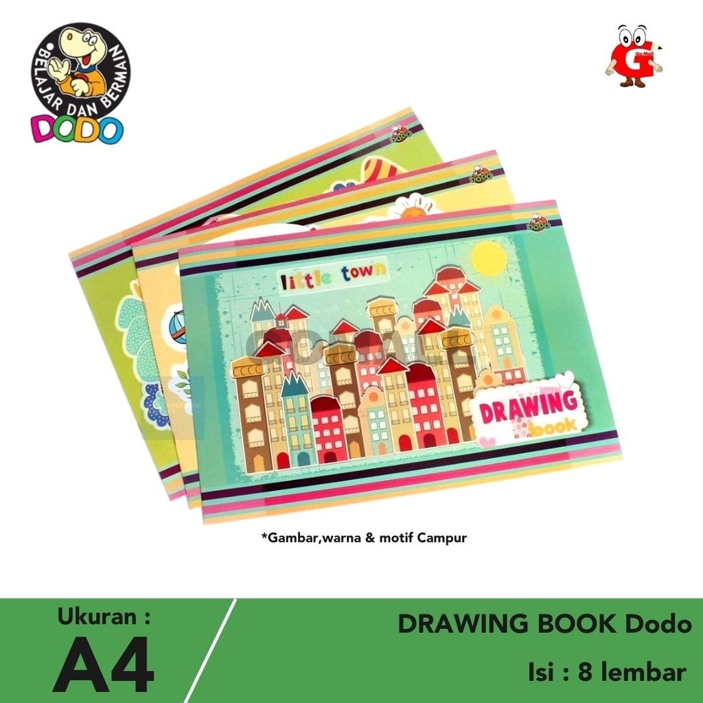 

GTBSHOP-DODO Buku Gambar A4 Motif Fancy 10 Buku/Pack