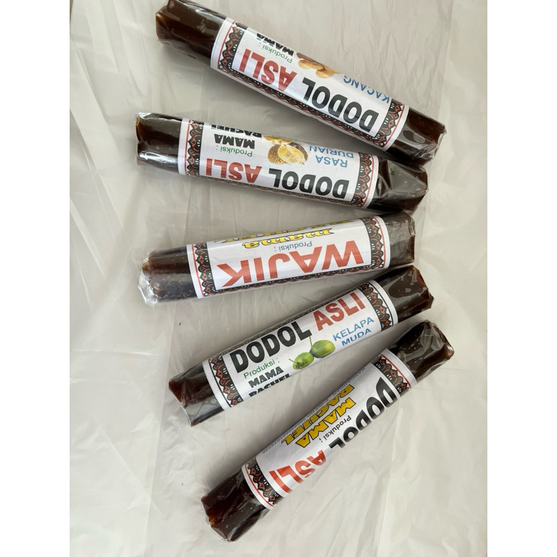 

DODOL ASLI, WAJIK, KASIRAT KEMASAN GULUNG/ DODOL PANJANG MERK MAMA RACHEL