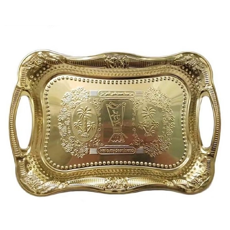 Nampan / Baki Arab Emas Oleh Oleh Haji Umroh