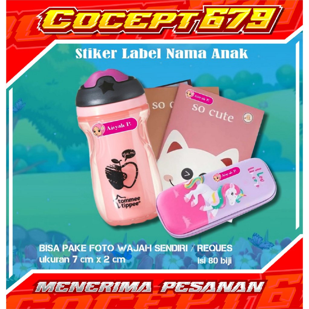 

Stiker Cromo + Label Nama Anak Ukuran 7x2 Cm + Bisa Request Gambar Dan Nama Anak