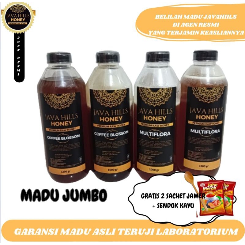 

Madu kemasan Jumbo Multyflora, Cofee bolosom 1000 gram,1300 gram