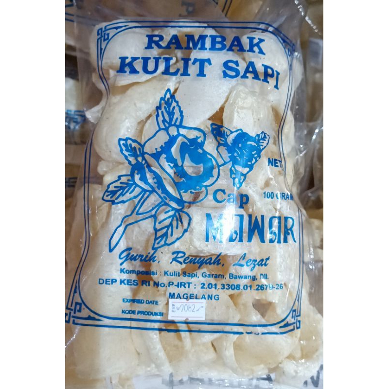 

Kerupuk Rambak Mawar 100gr camilan oleh-oleh khas Jogja Magelang Semarang Jateng DIY