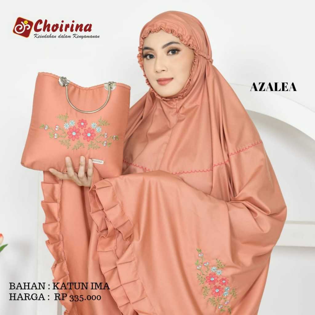 MUKENA DEWASA TERBARU CHOIRINA AZALEA/ MUKENA DEWASA POLOS MOTIF BUNGA BY CHOIRINA/ MUKENA DEWASA BY