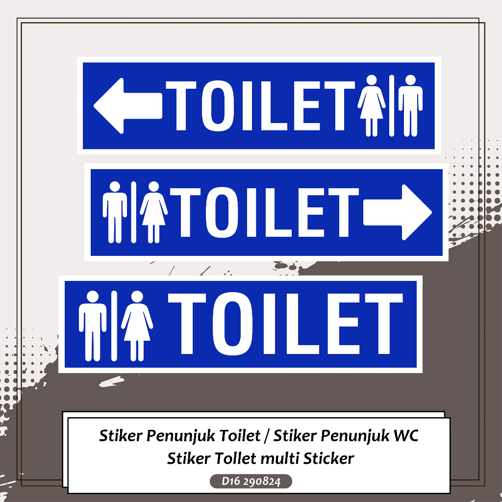 

Stiker Penunjuk Toilet / Stiker Penunjuk WC / Stiker Tollet multi Sticker