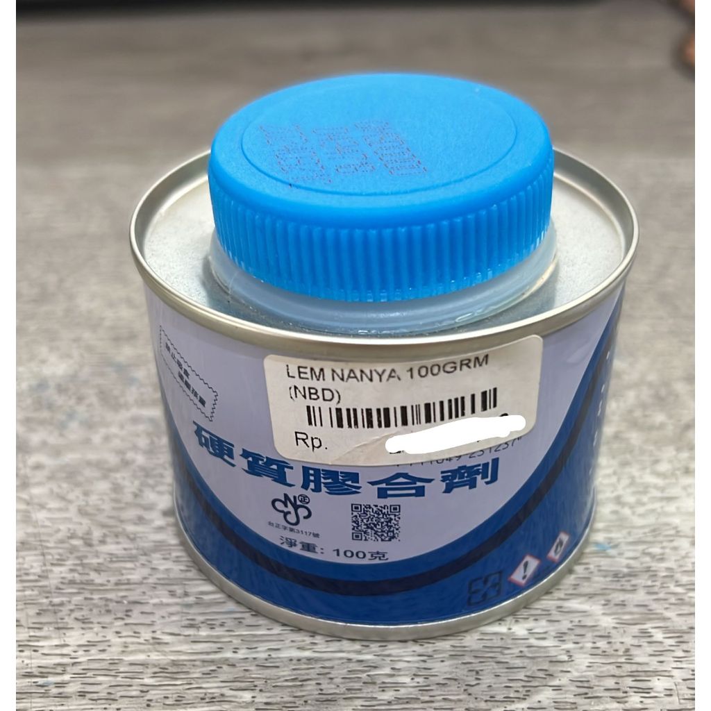 LEM PIPA NANYA BIRU BOTOL KALENG KECIL 100 ML