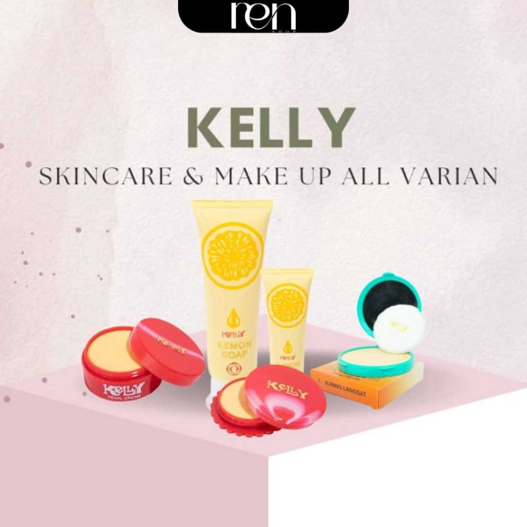 Kelly Skincare & Make Up All Varian || Cream - Face Wash Lemon - Beauty Powder