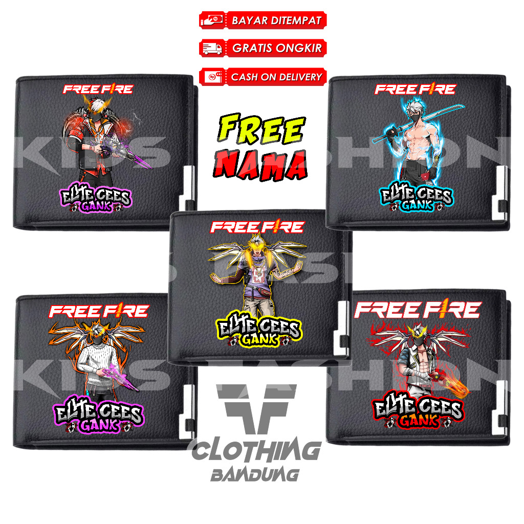 DOMPET FREE FIRE FF ELITE CEES SG 2JT SG RAPPER SG OPM SG ELITE WALLET FREE FIRE FREE NAMA