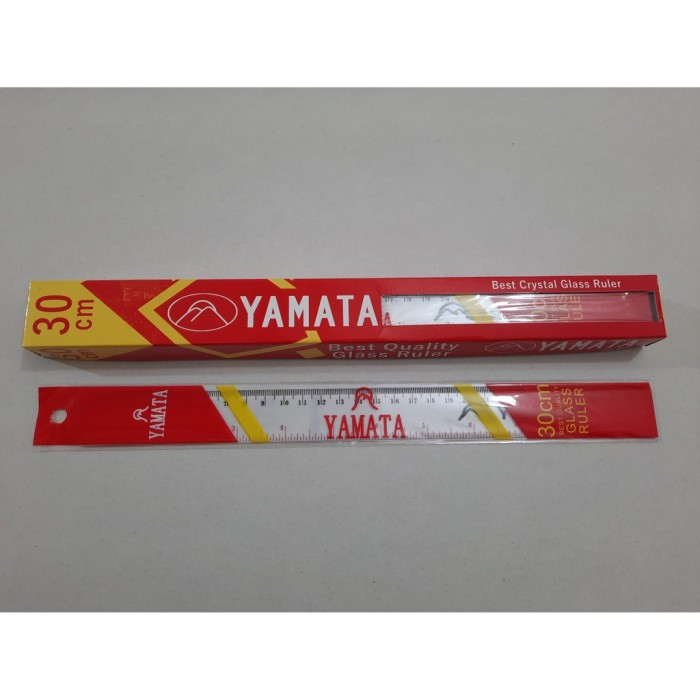 

Penggaris yamata 30cm isi 1 Box 12 pcs / Penggaris 30 cm plastik mika bening murah