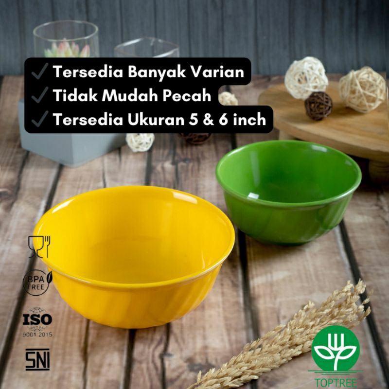 Mangkok Melamin Model Gelombang Luar Untuk Kuah, Es Buah, Es Campur, Bakso dll. | Mangkuk Melamin Te