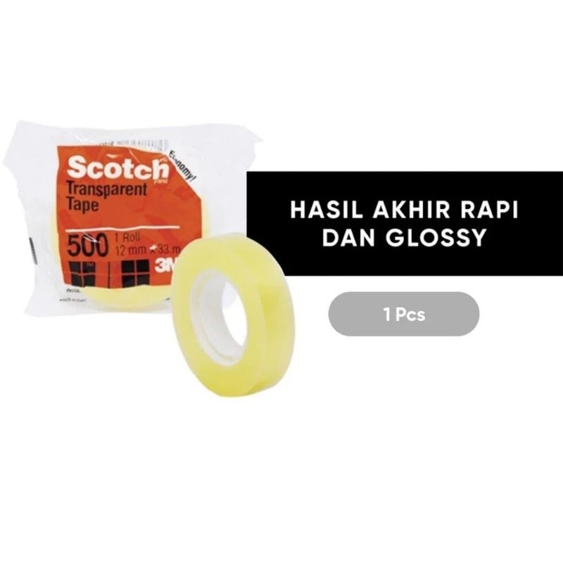 

3M SCOTCH ISOLASI TRANSPARAN (12mm×33mm) SCOTCH