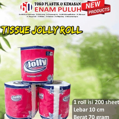 TISSUE JOLLY BATHROOM / TISU TOILET / TISSUE JOLLY ROLL / TISSUE GULUNG 200 SHEET