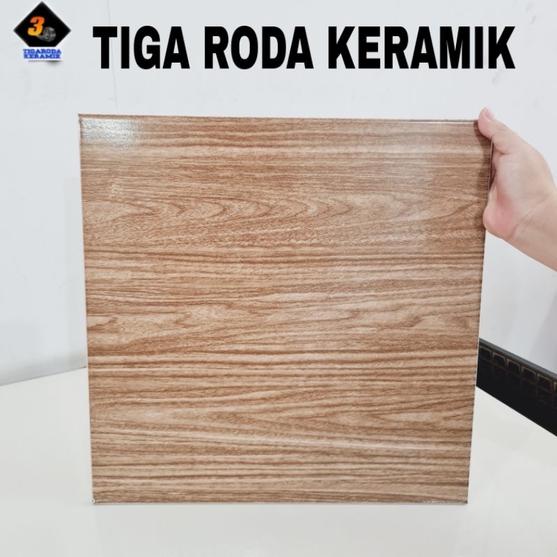 keramik 40x40 keramik lantai/keramik motif kayu jati/keramik dinding/keramik teras/keramik kilap cre