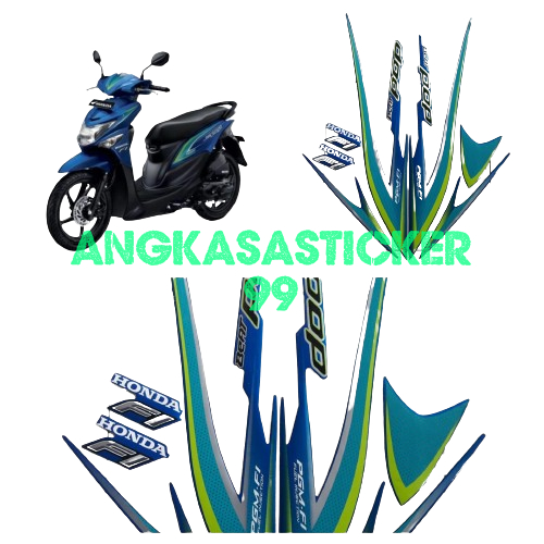 sticker strping body motor beat pop 2015 motor biru