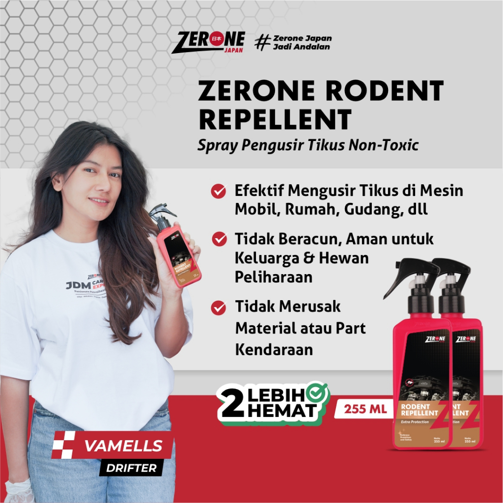 Zerone Rodent Repellent Pengusir Tikus Organik Obat Pembasmi Tikus Aman Untuk Kulit Anak, Tanaman, d