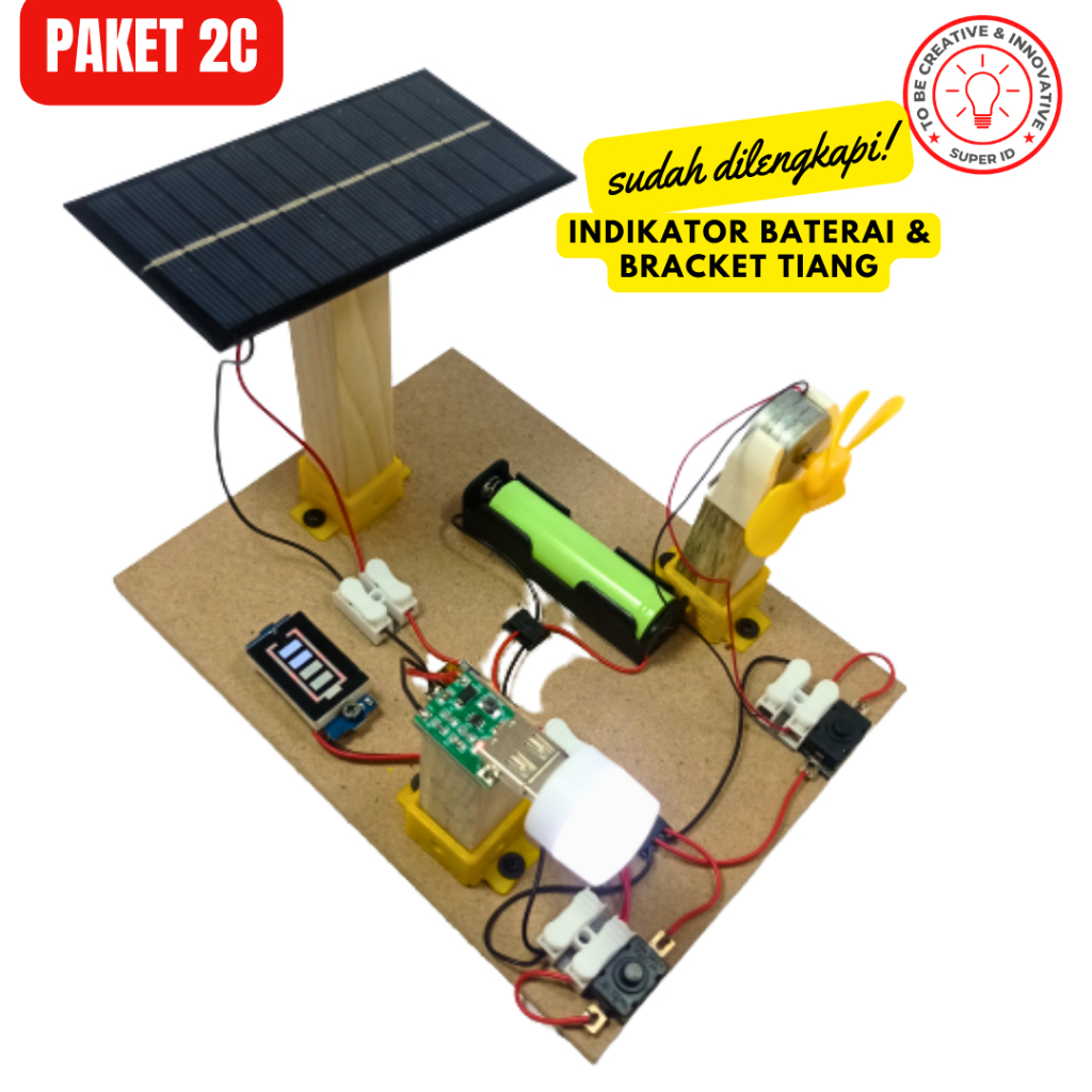 SEI-008 KIT EDUKASI PEMBANGKIT LISTRIK TENAGA MATAHARI SOLAR CELL PANEL SURYA, PLTS GENERATOR MINI K