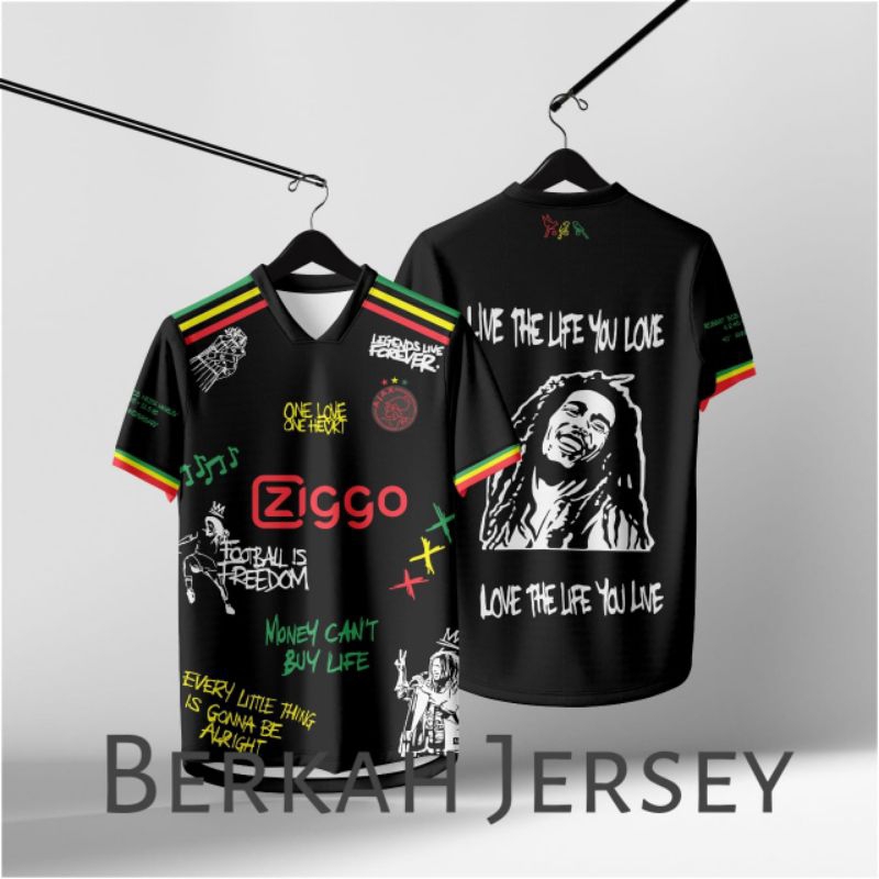 Jersey Ajax Bob Marley terbaru spesial edition Fullprinting