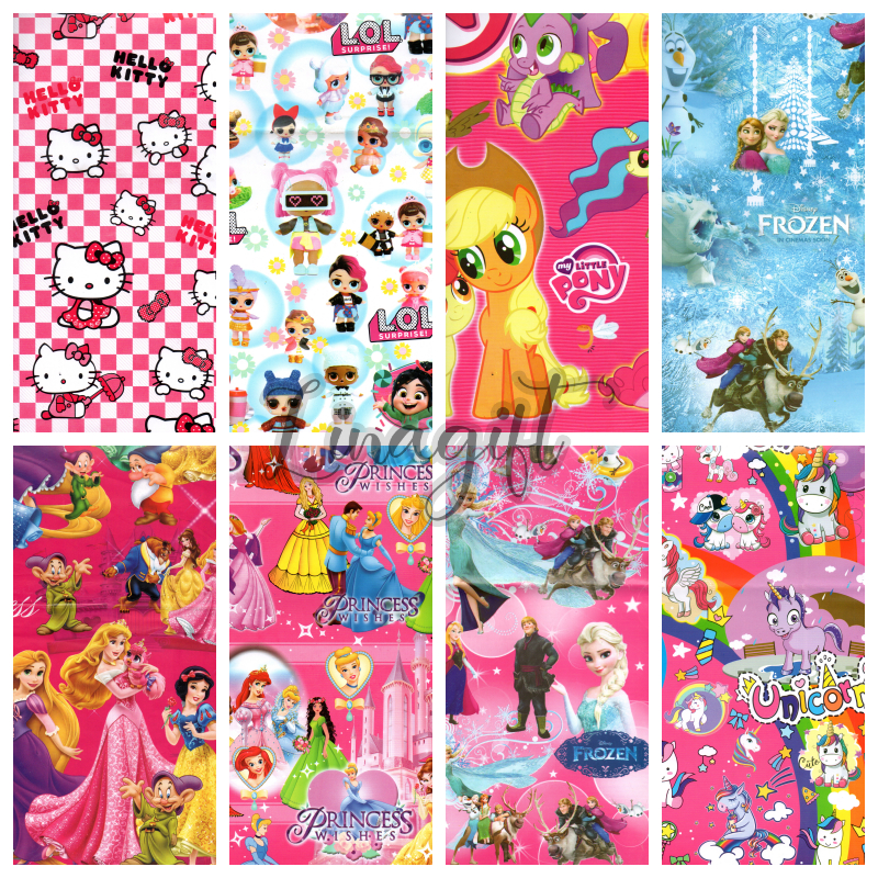 

( 5 Lembar ) SR GIRLS AND BOY - KERTAS KADO GLOSY - GIFT WRAP PAPER MOTIF KARAKTER ANAK-ANAK