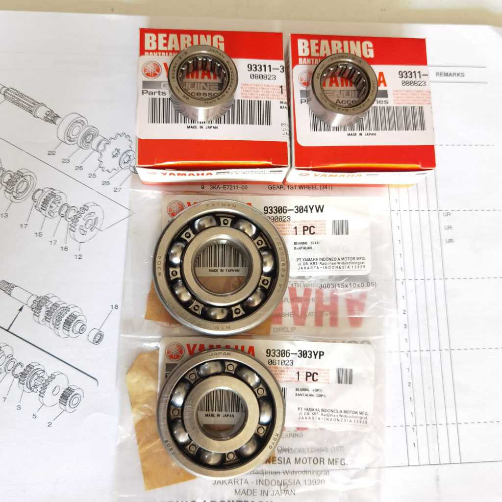 BEARING LAHER BAMBU MESIN RASIO RXKING RX KING RXS ORI ORIGINAL