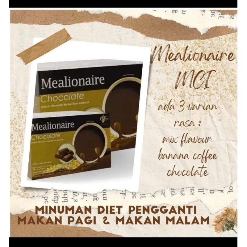 Mealionaire MCI diet sehat Ori Chocolate flavors