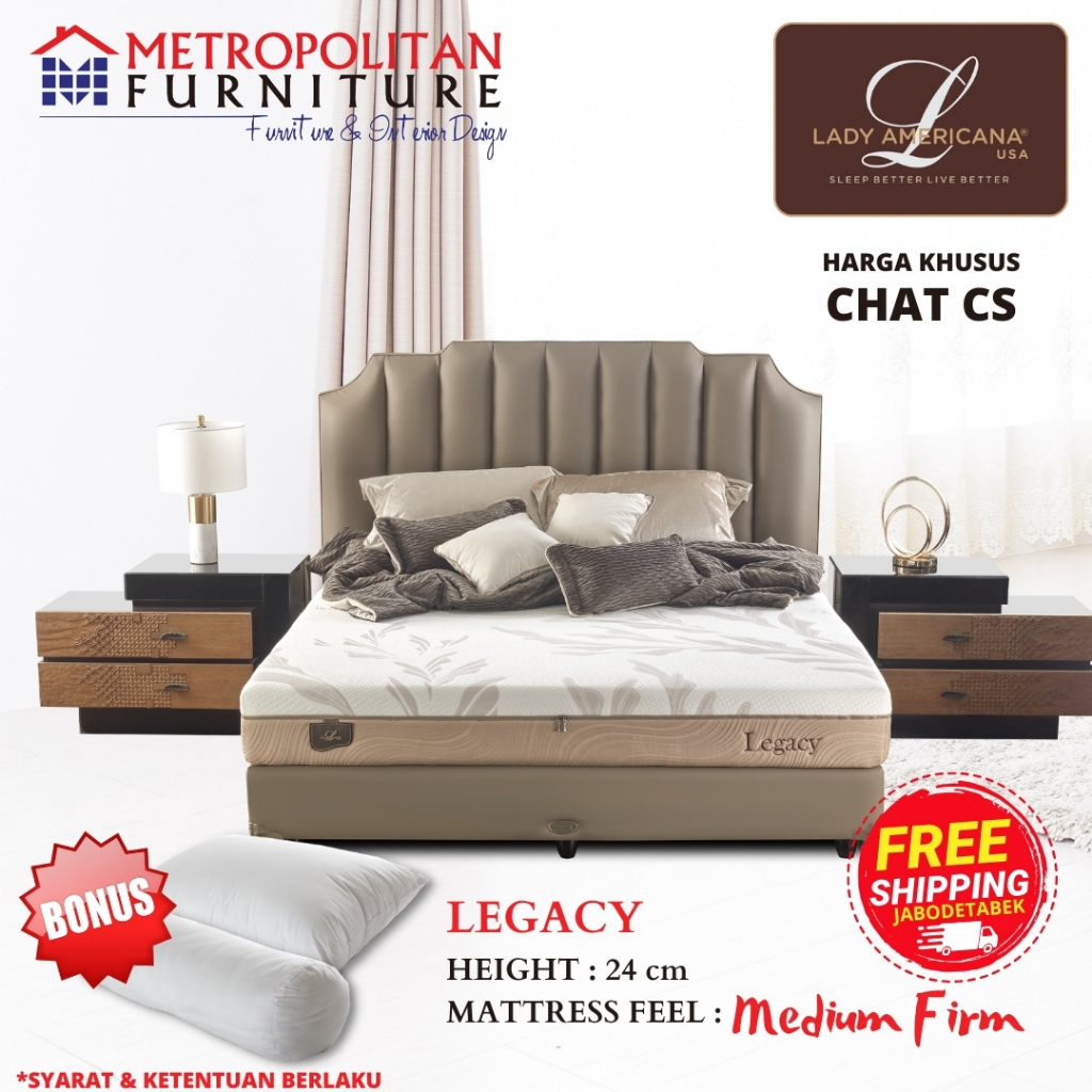 Kasur Springbed LADY AMERICANA Legacy Spring bed matras