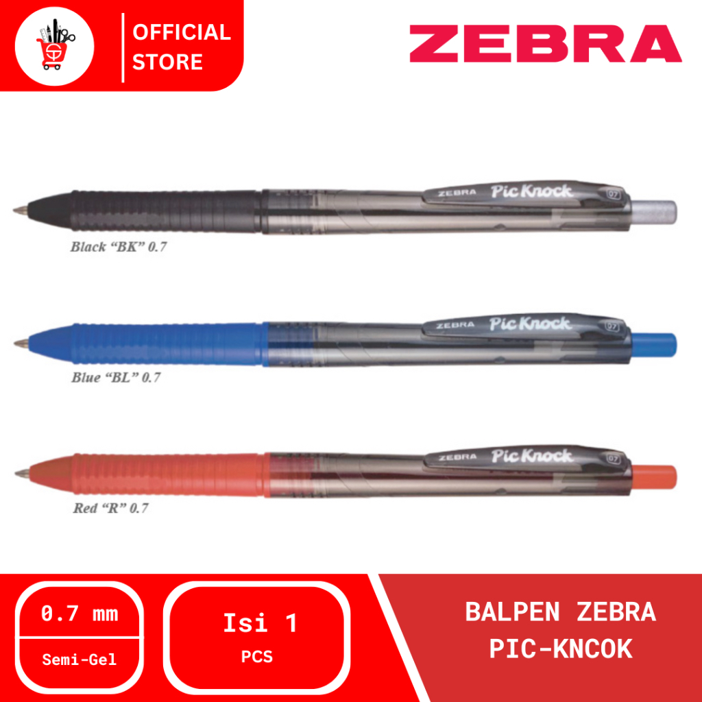 

Semi-Gelpen | Pulpen | Balpen Zebra Pic-Knock (1 PCS)