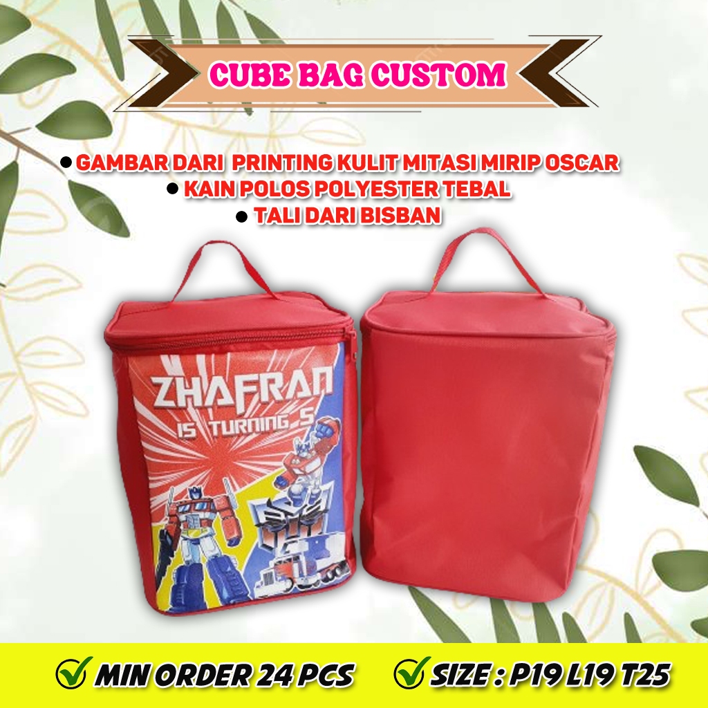 

Tas Souvenir Kubus Custom ukuran