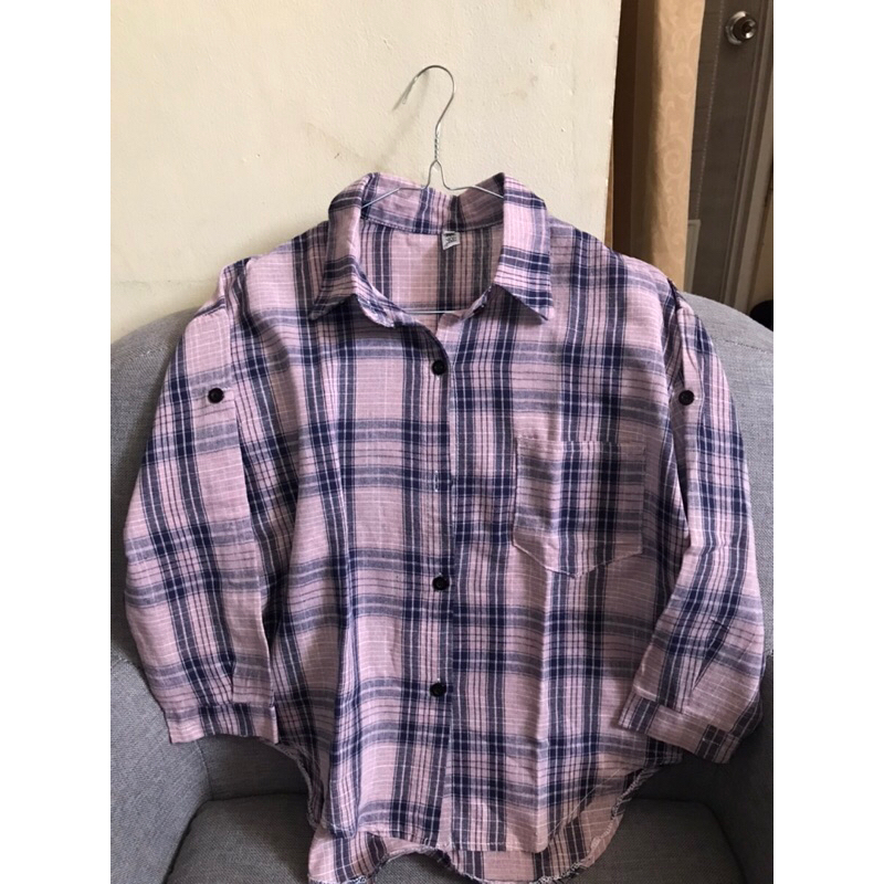 preloved kemeja tartan