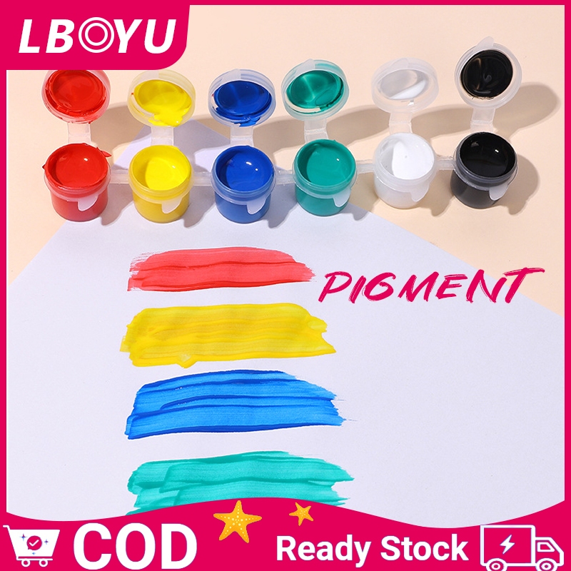 

Paint Set Acrylic Tanpa Air 12 Warna DIY Art Painting Graffiti 6-Warna Joint Paint Strip Kecil