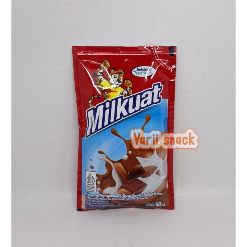 

Milkuat Minuman Mengandung Susu Rasa Coklat net 50 ml 1 dus 54 pcs