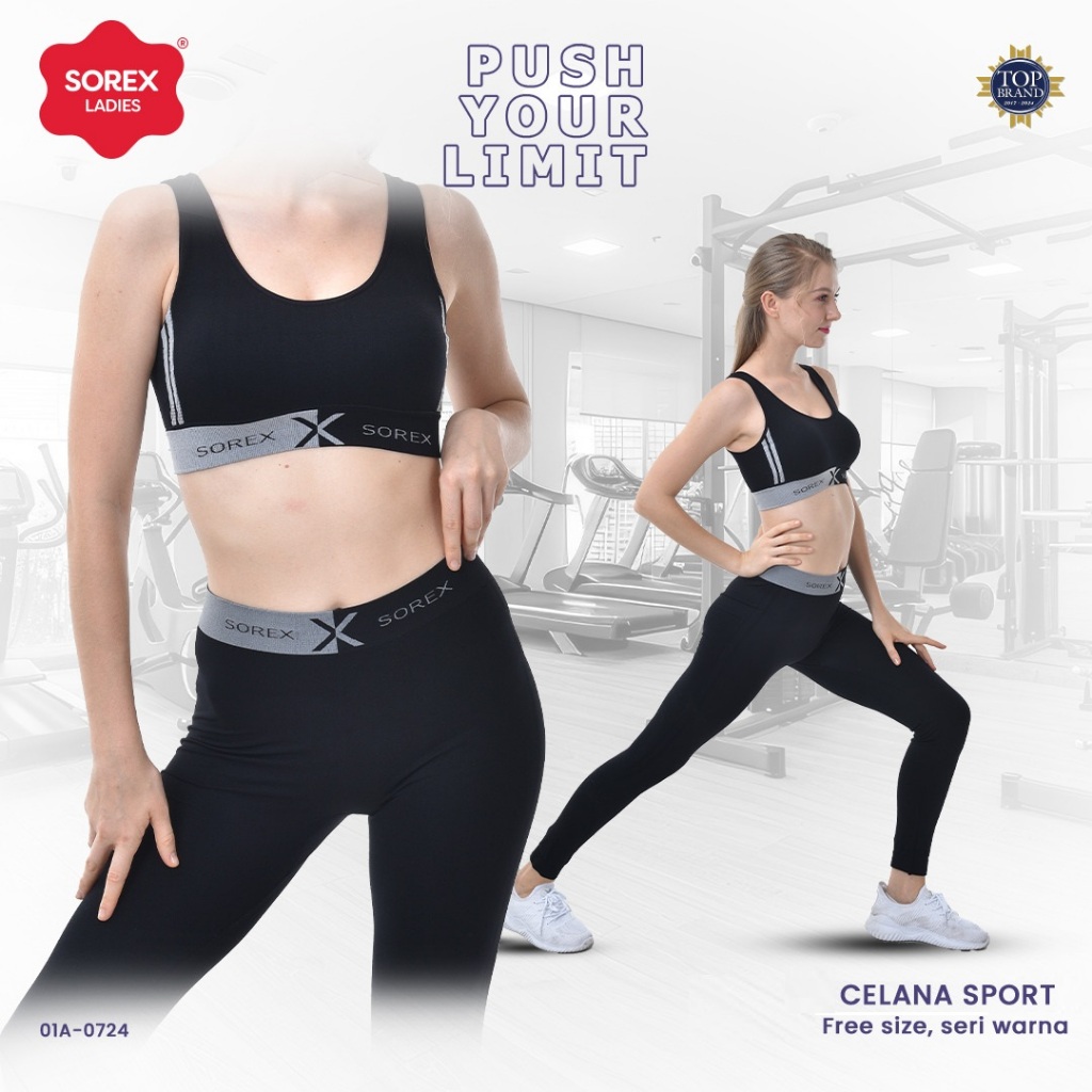 Celana Senam Panjang Legging Sport Wanita Sorex Legging Panjang Olahraga Yoga Zumba Jogging Fitness 