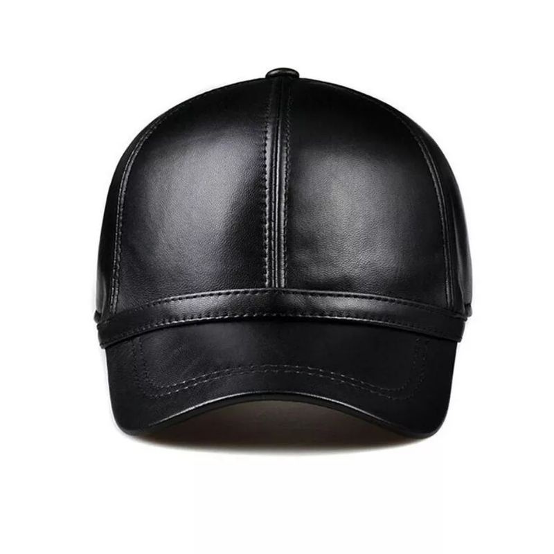 Topi Kulit asli pria 100% original dari kulit domba Garut/ topi leather original/ Topi cowok berkual
