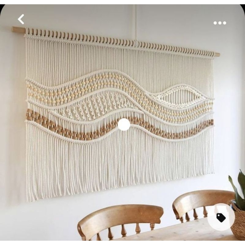macrame hiasan dinding motte panjang 80cm / wall hanging macrame (ready stock) / hiasan dinding aest
