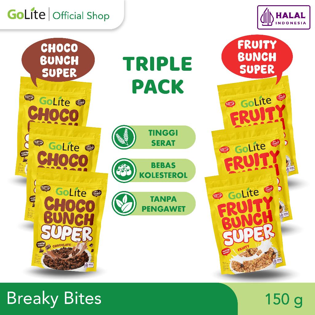 

Granola Bites Bunch 150g - TRIPLE Pack (GoLite) 2Varian: Choco and Fruity