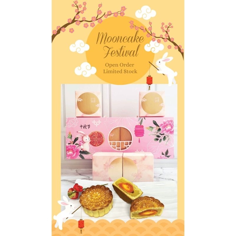 

HAMPERS Mooncake Kue Bulan Telur dan Polos Tanpa Pengawet isi 4 ( 4x 125gr )