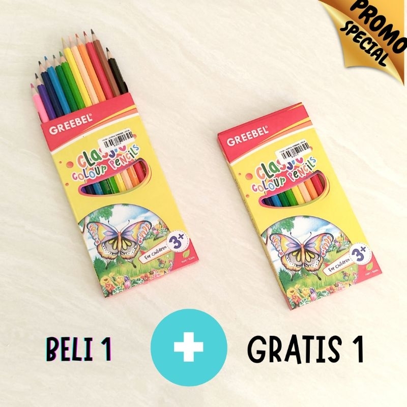 

GREEBEL CLASSIC COLOUR PENCILS 12PCS PENSIL WARNA