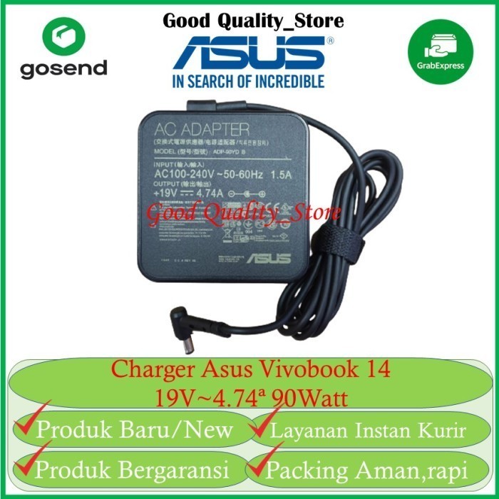 Adaptor charger laptop Asus Vivobook 14X OLED A1403 A1403ZA 19V 4.74A 90W Original