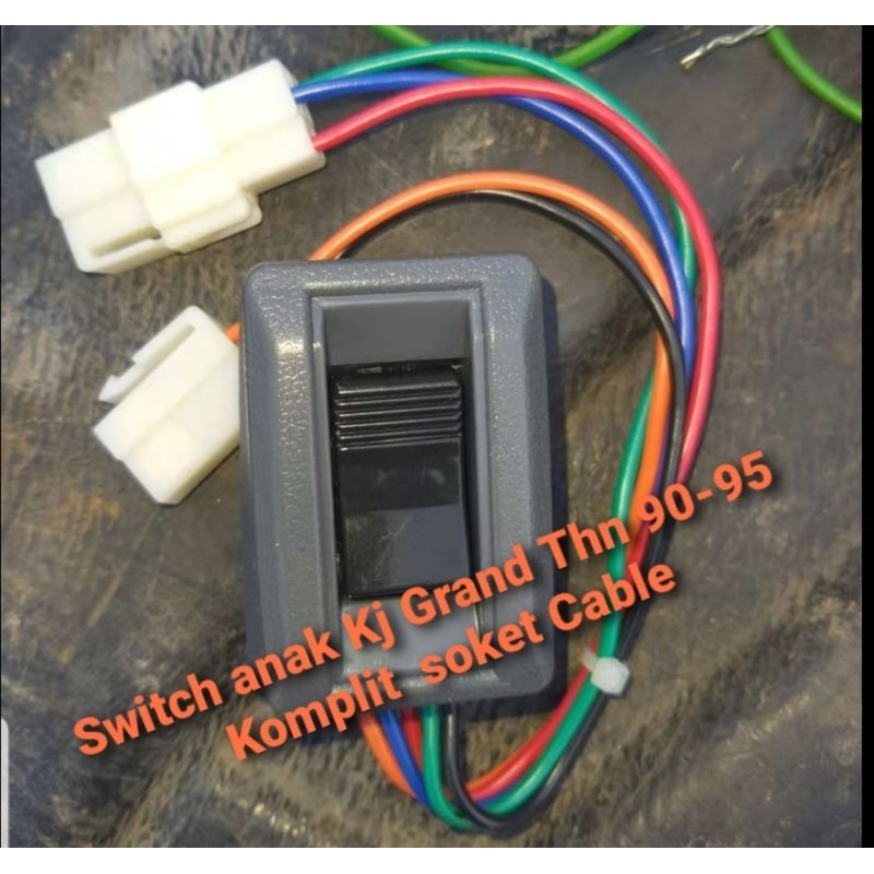 saklar power window anak kijang grand + soket kabel original