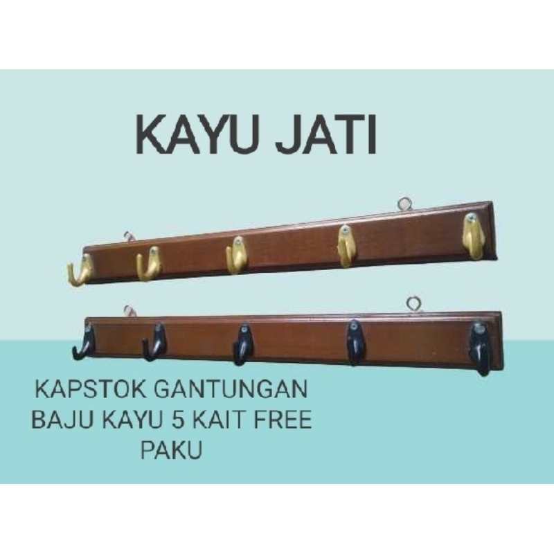 kapstok gantungan baju/gantungan baju dinding kayu jati