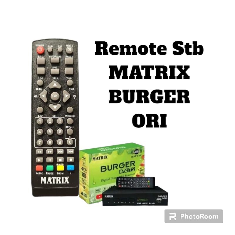 Remote stb matrix Burger/Remot set top box matrix burger hijau