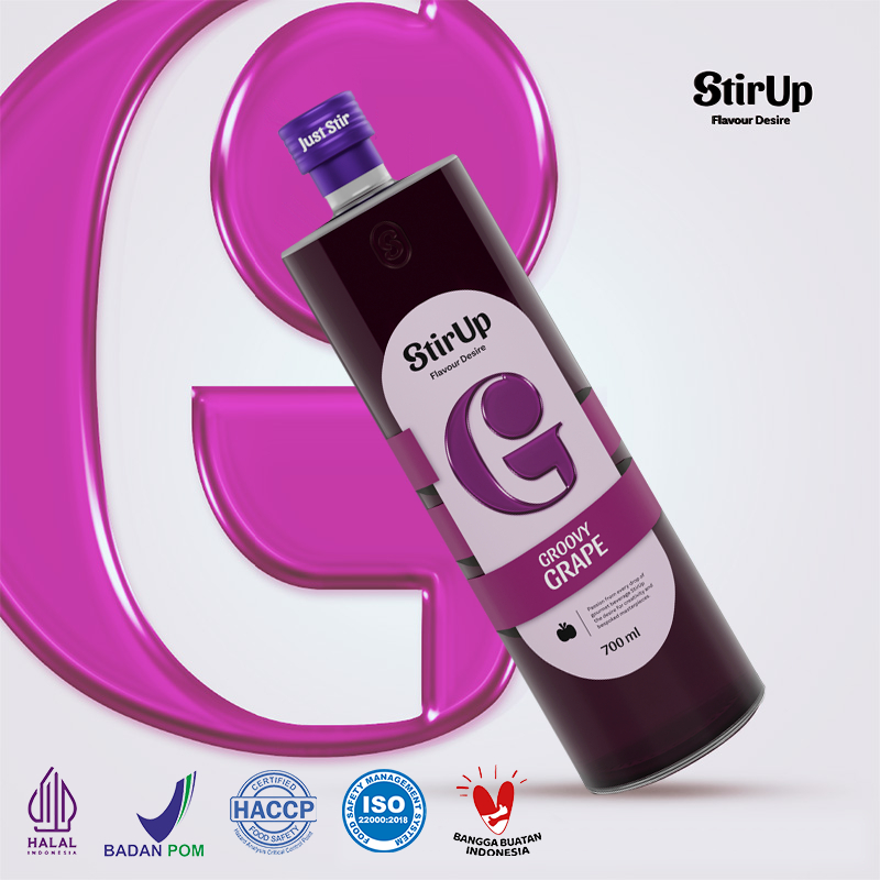 

StirUp Groovy Grape - Gourmet Syrup Rasa Anggur - Glass