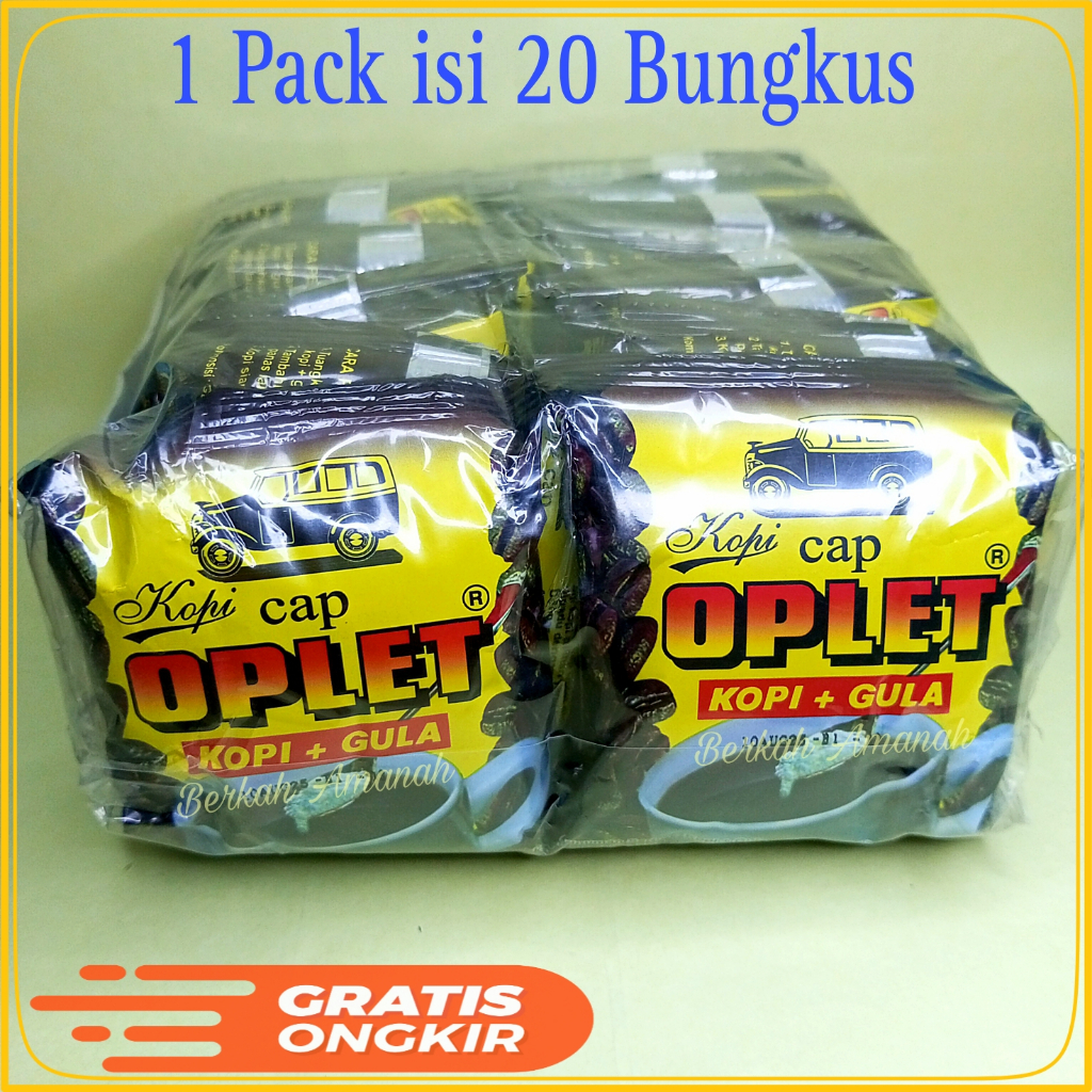 

[ BISA COD + GRATIS ONGKIR ] Kopi Cap OPLET (Kopi + Gula) 1 Pack isi 20 Bungkus @25gram