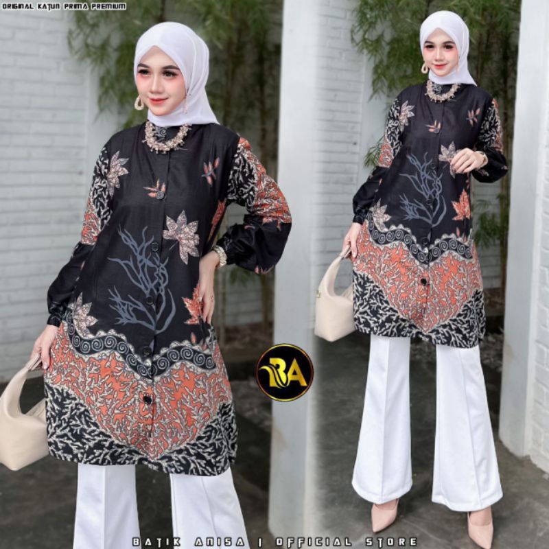 NEW Bisa Cod Tunik Batik Atasan wanita modern Dres Batik wanita jumbo