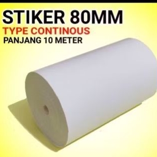 

Thermal stiker 80x40mm coreless panjang kertas 10 meter