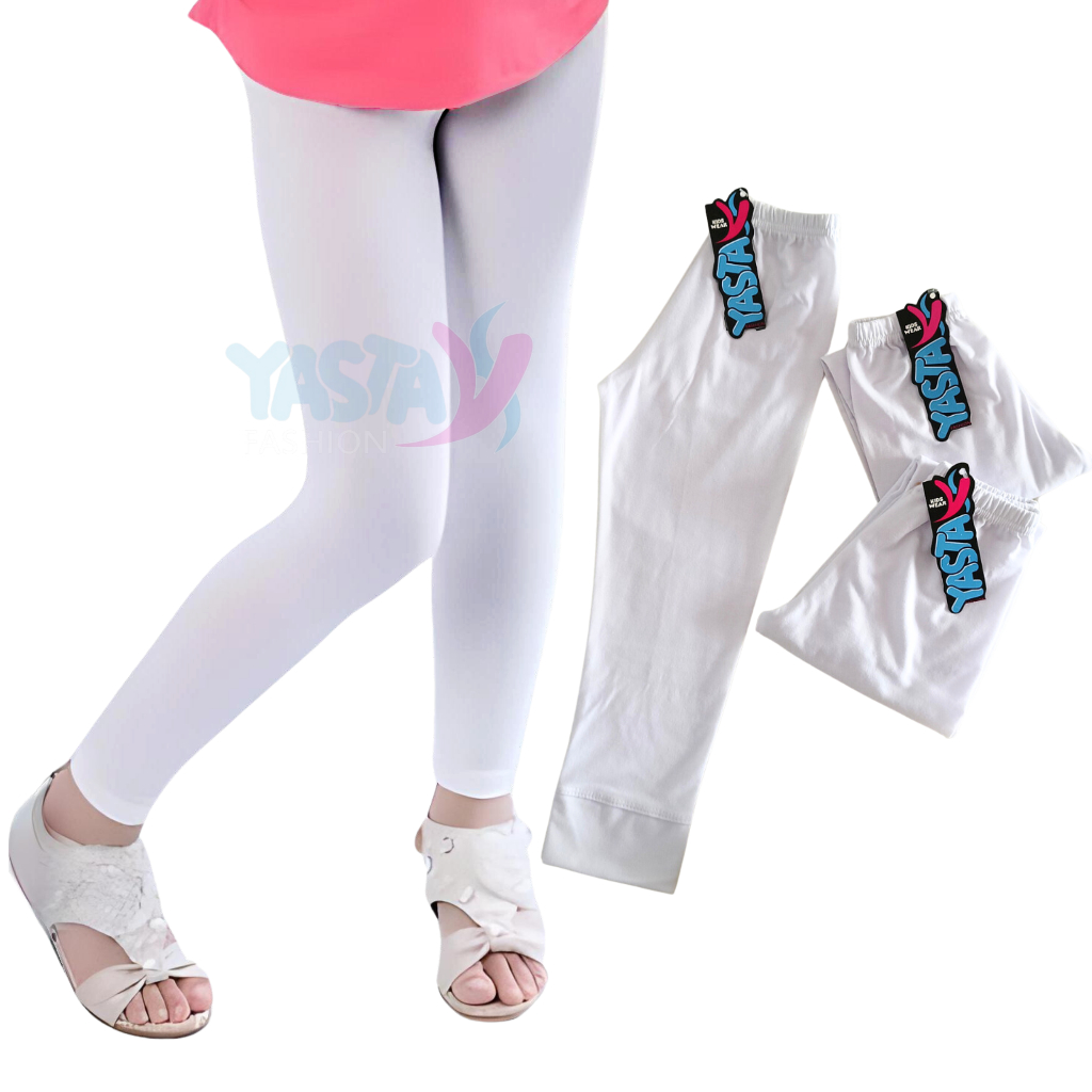 Celana Legging Anak Putih - Ideal untuk Olahraga, Gamis, & Sehari-hari | Yasta Fashion